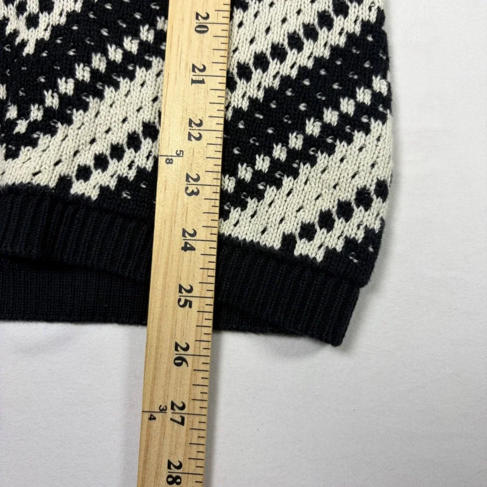 Gap Crochet Dress Chevron Knit Ruffle Sleeve Black White Minimalist Boho Girls 5